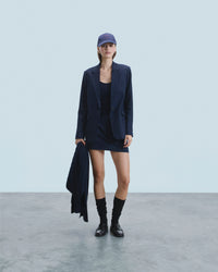 RAYURES NAVY / NEW / QTY : 22 / Jupe Mini Tailoring - Rayures Navy