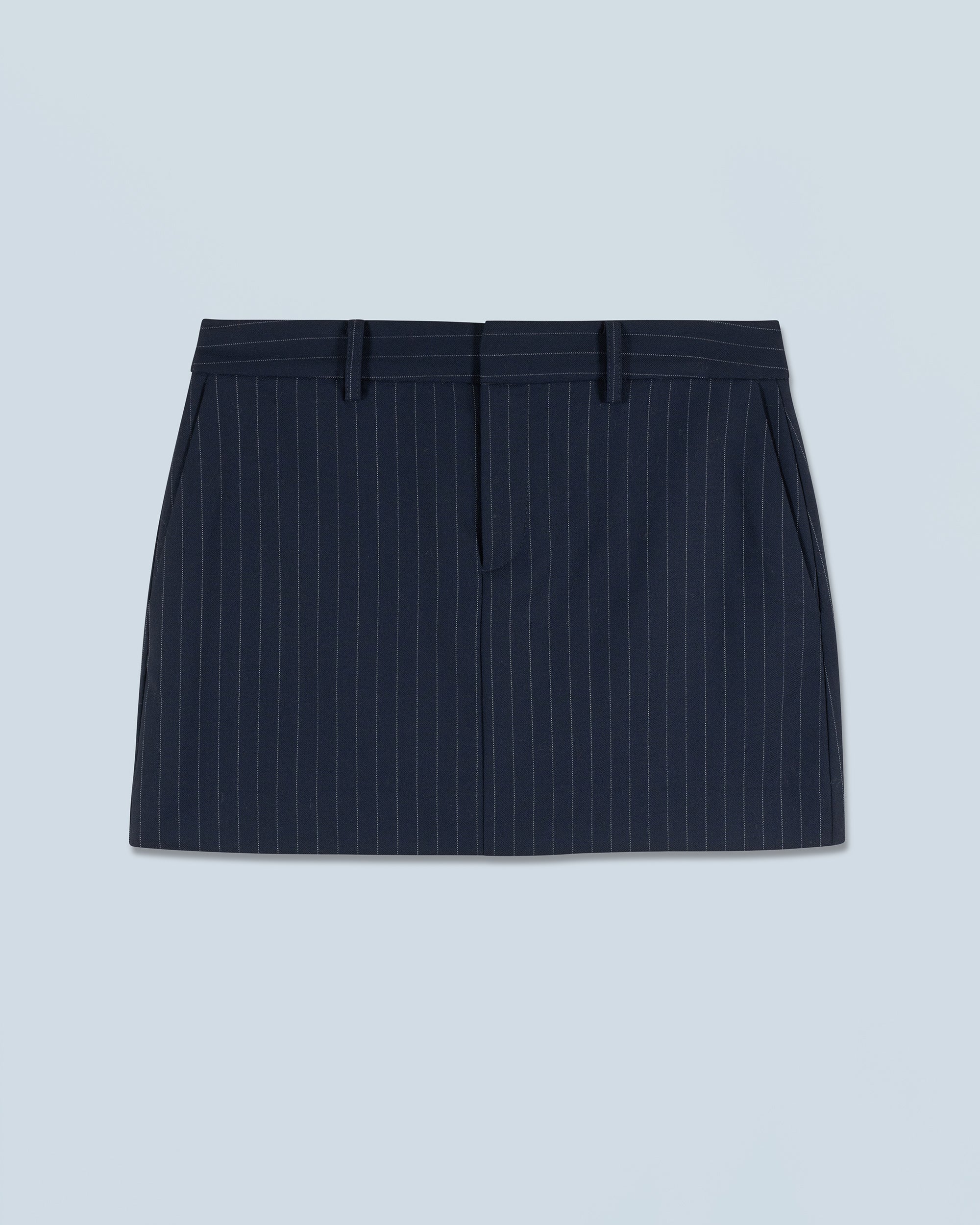 RAYURES NAVY / NEW / QTY : 22 / Jupe Mini Tailoring - Rayures Navy