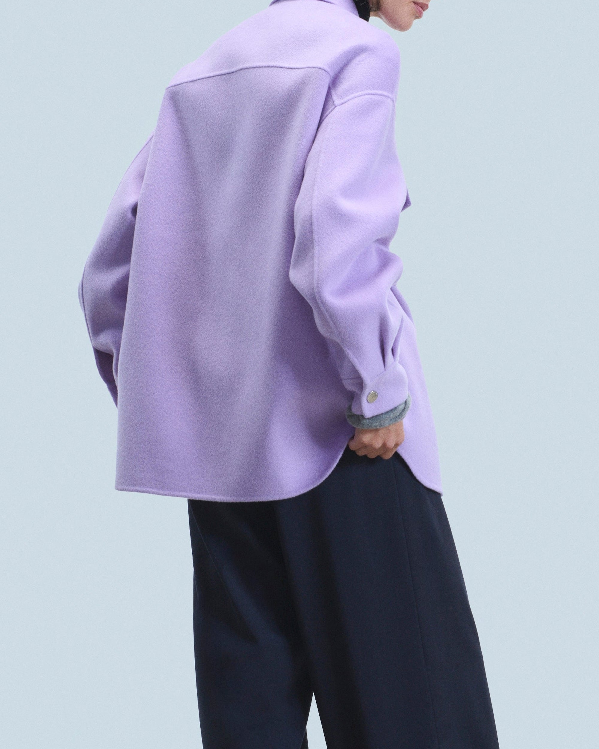 Manteau court en laine - Magic Lilac