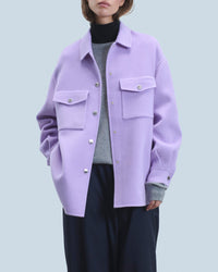 Manteau court en laine - Magic Lilac