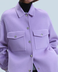 Manteau court en laine - Magic Lilac