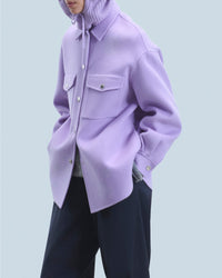 Manteau court en laine - Magic Lilac