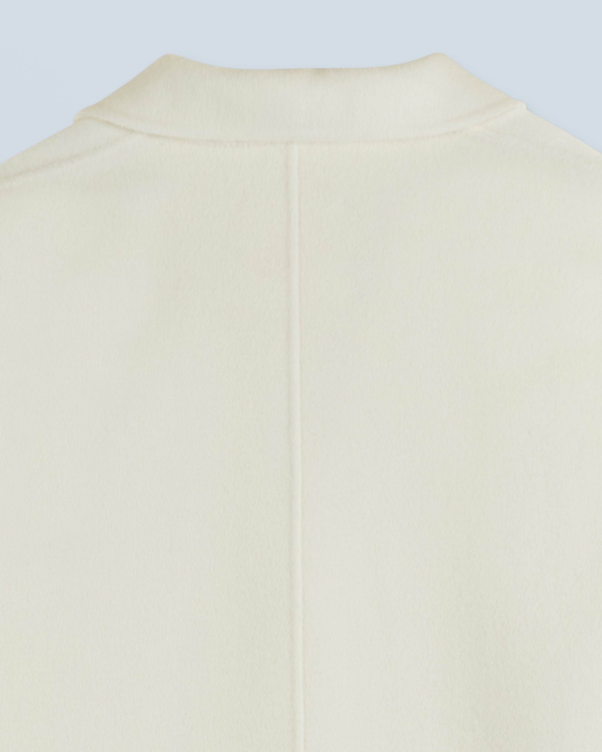Manteau long double face en laine - Ecru