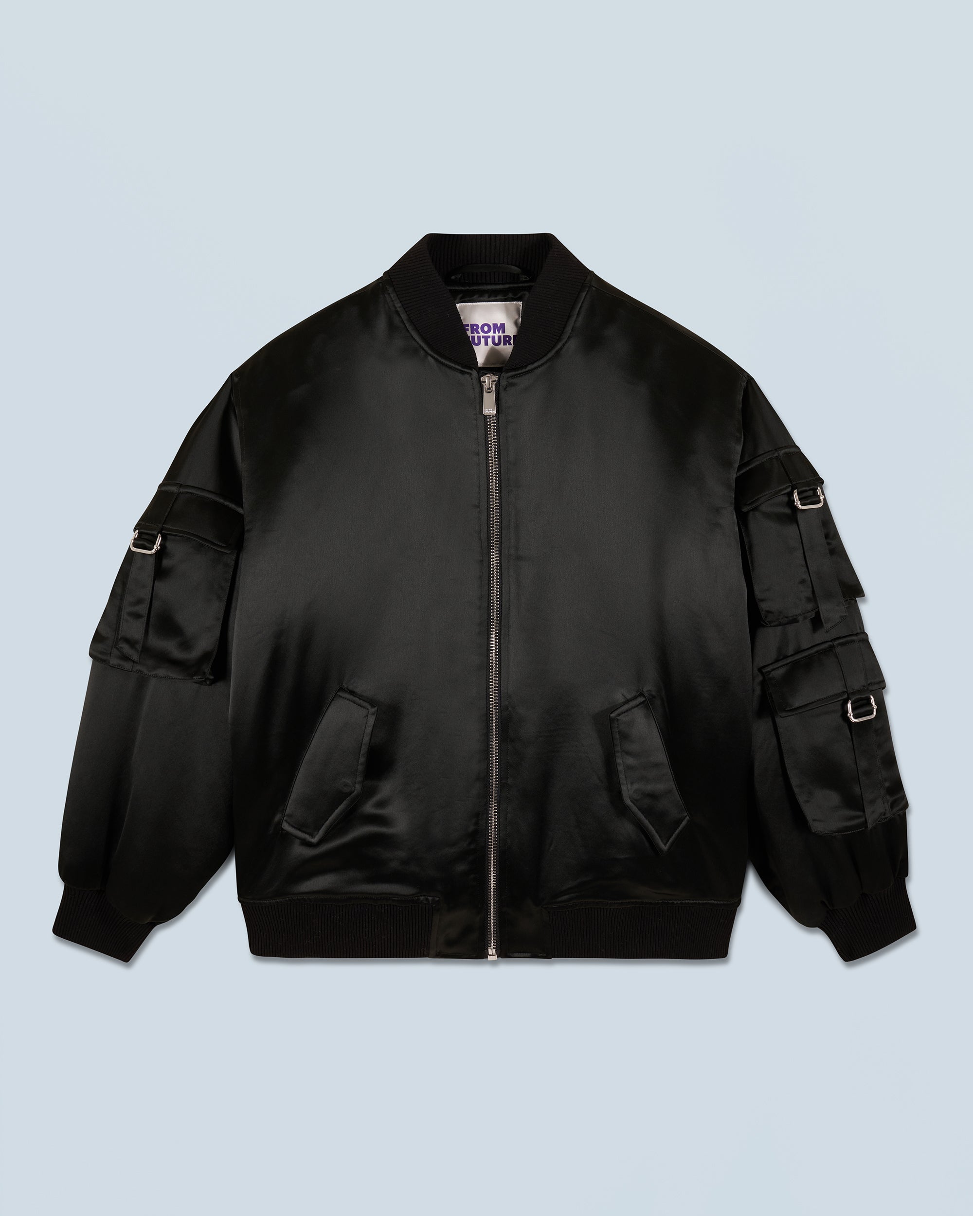 NOIR / NEW / QTY : 5 / Outerwear Veste Bombers Satin - Noir