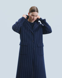 RAYURES NAVY / NEW / QTY : 26 / Outerwear Manteau Poches - Rayures Navy