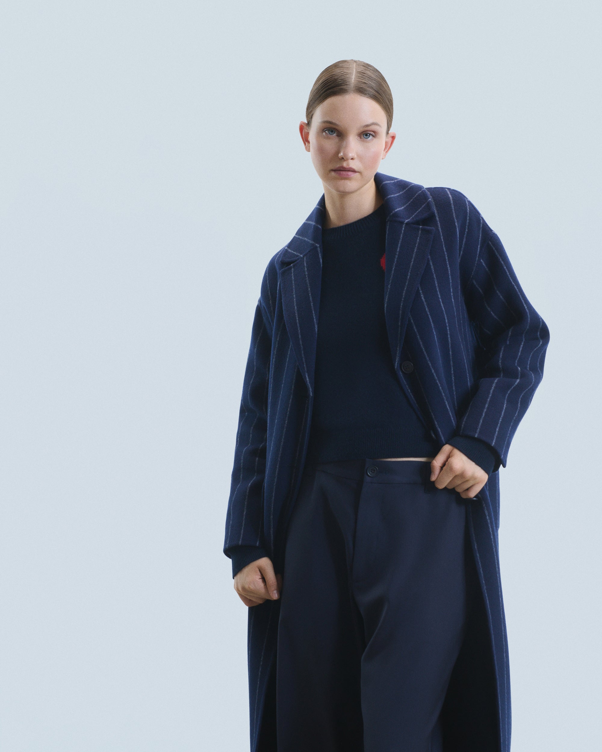 RAYURES NAVY / NEW / QTY : 26 / Outerwear Manteau Poches - Rayures Navy