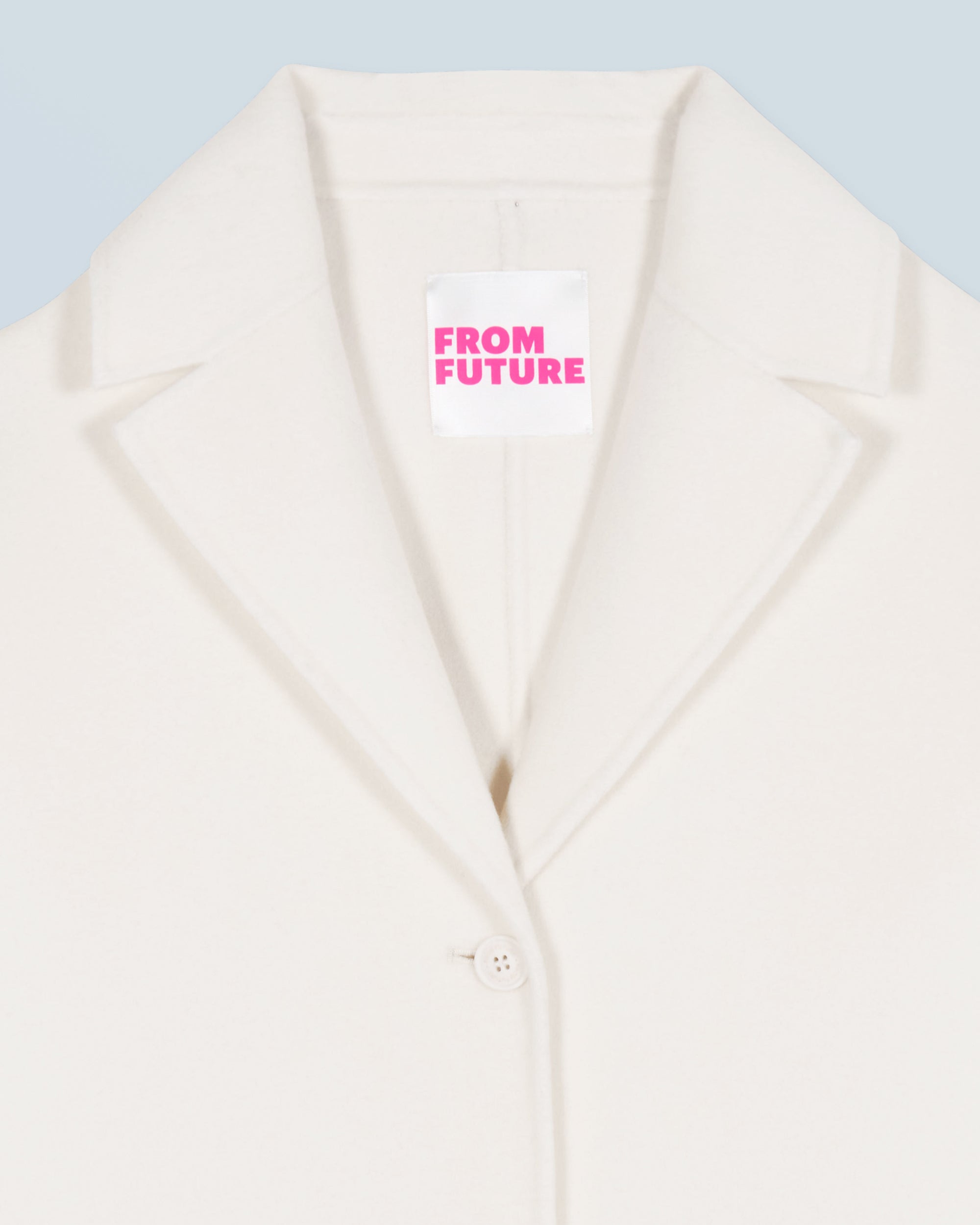 Manteau à poches en laine - Ecru