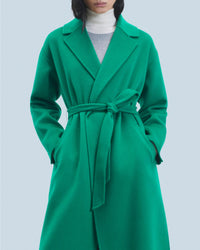 Manteau peignoir en laine - Mountain Green