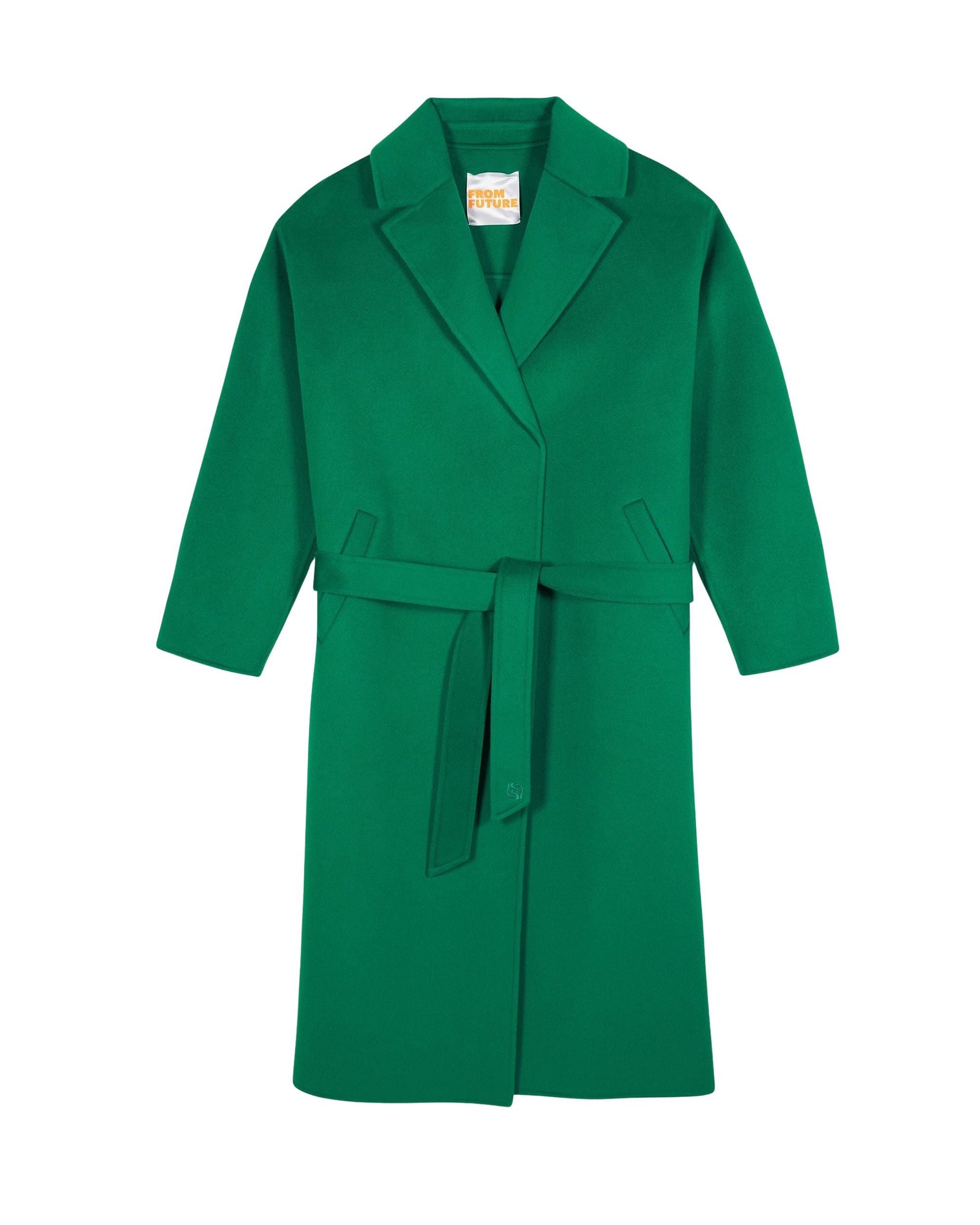 Manteau peignoir en laine - Mountain Green