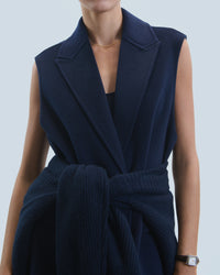 NAVY / NEW / QTY : 11 / Outerwear Manteau Sans Manches - Navy