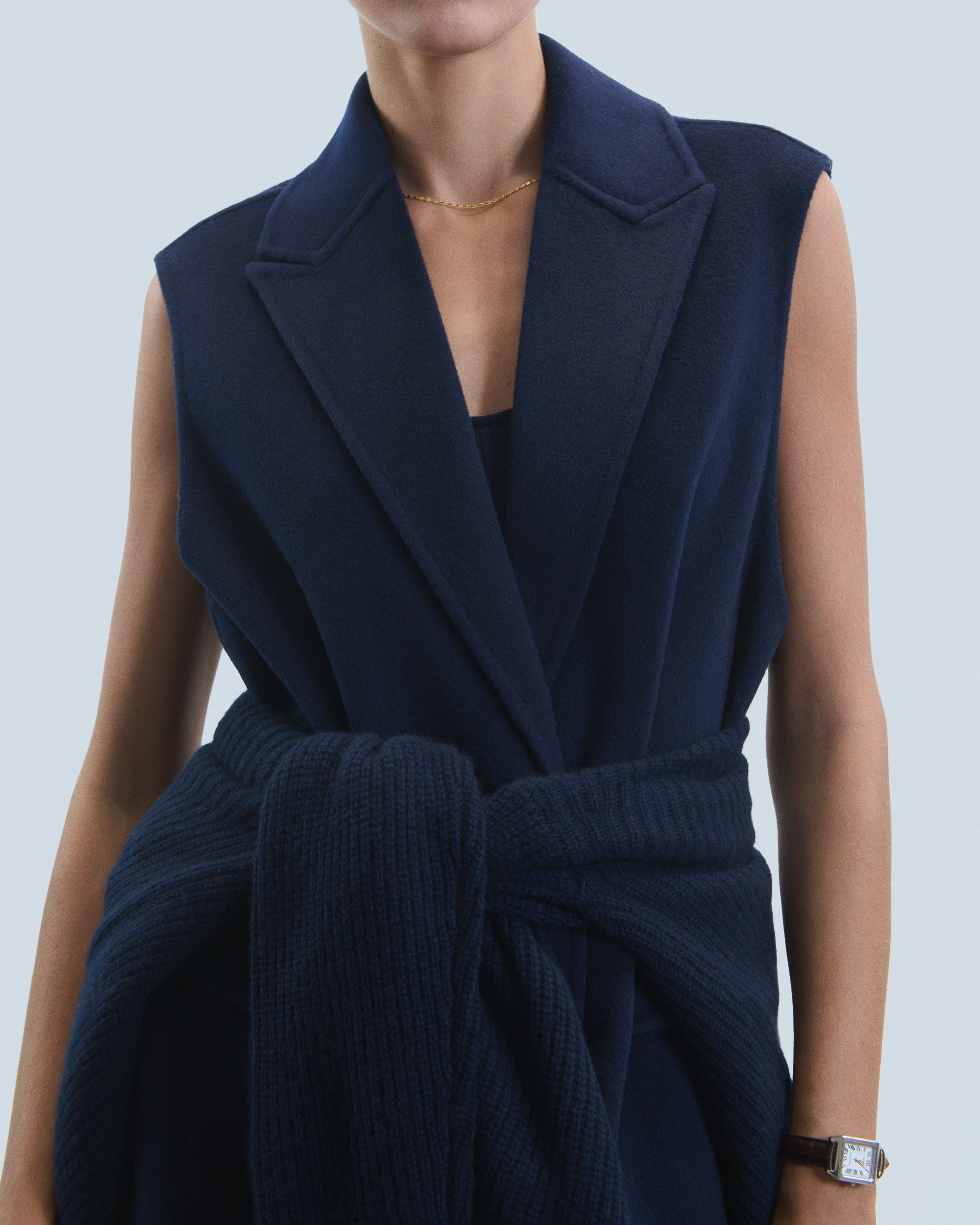 NAVY / NEW / QTY : 11 / Outerwear Manteau Sans Manches - Navy