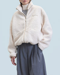 Veste sherpa en laine - Ecru