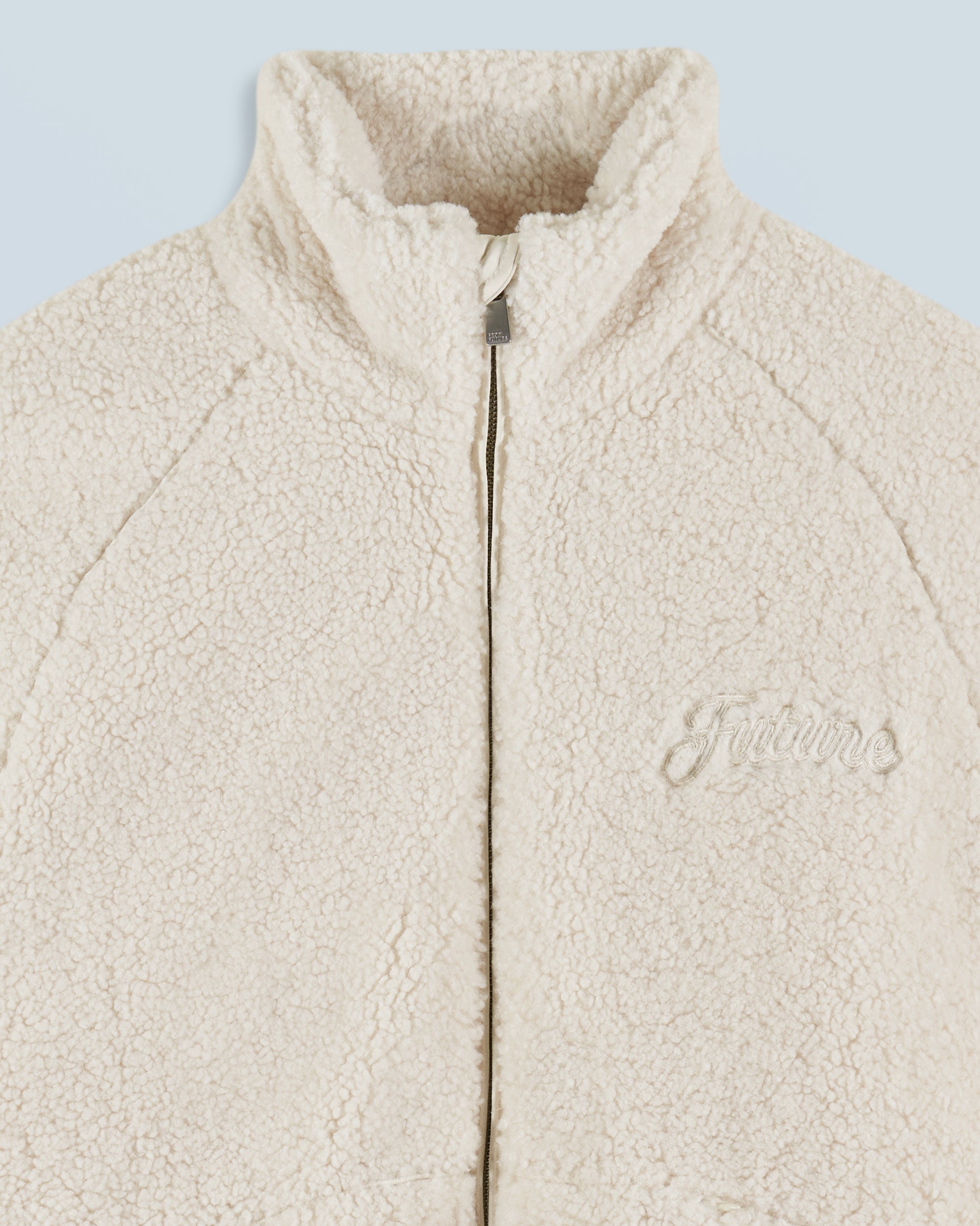 Veste sherpa en laine - Ecru