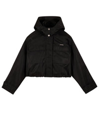 Parka courte à capuche - Noir