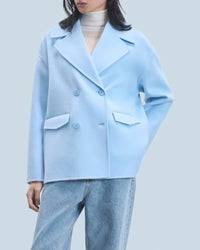 Veste caban en laine - Baby Blue