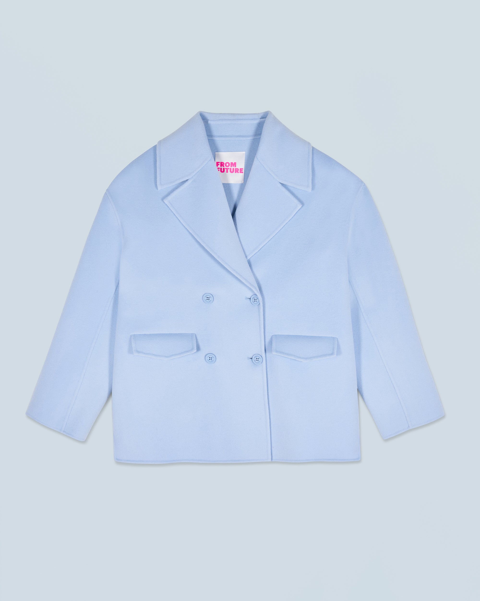 BABY BLUE / NEW / QTY : 16 / Outerwear Veste Caban - Baby Blue