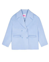 Veste caban en laine - Baby Blue