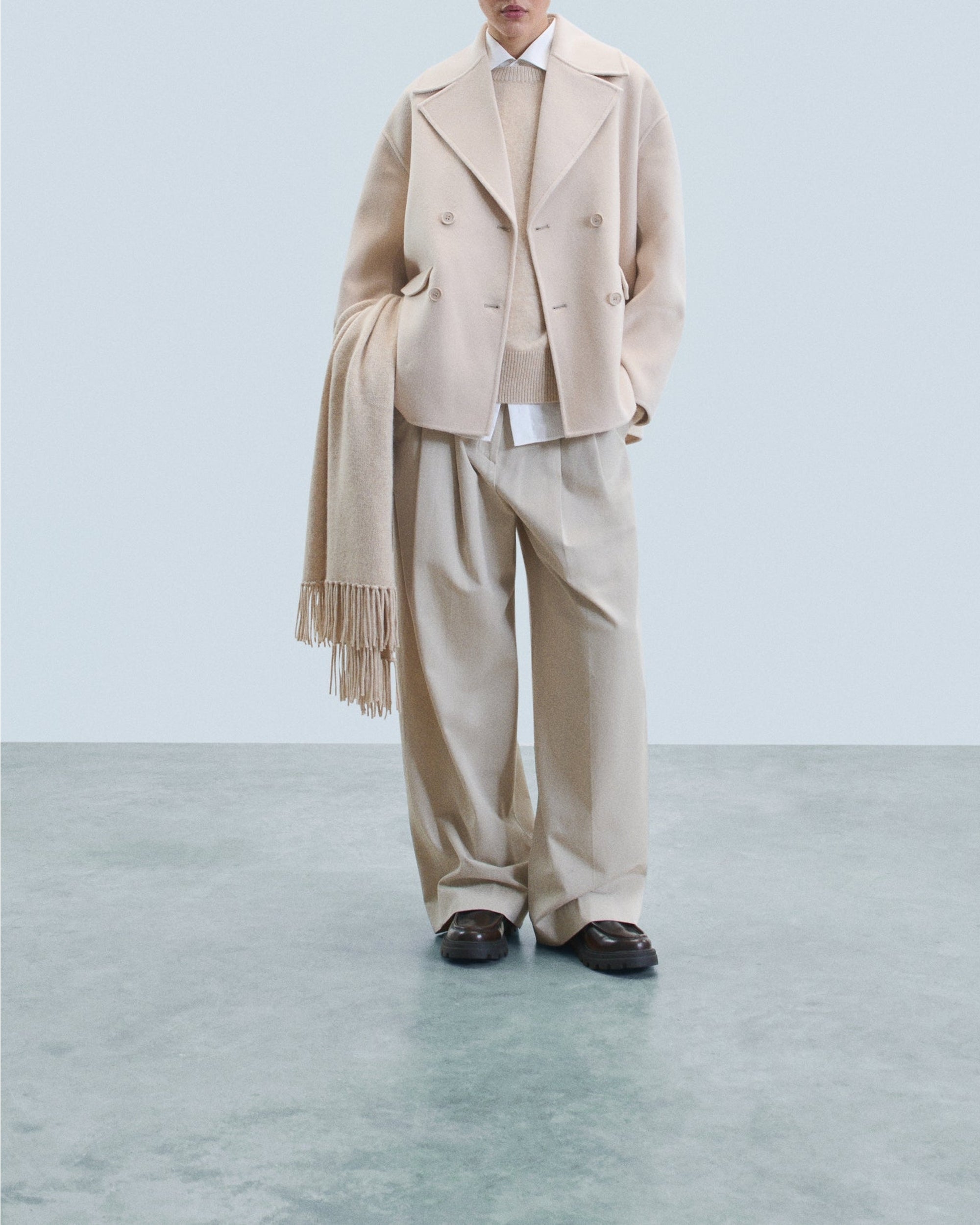 Veste caban en laine - Sable