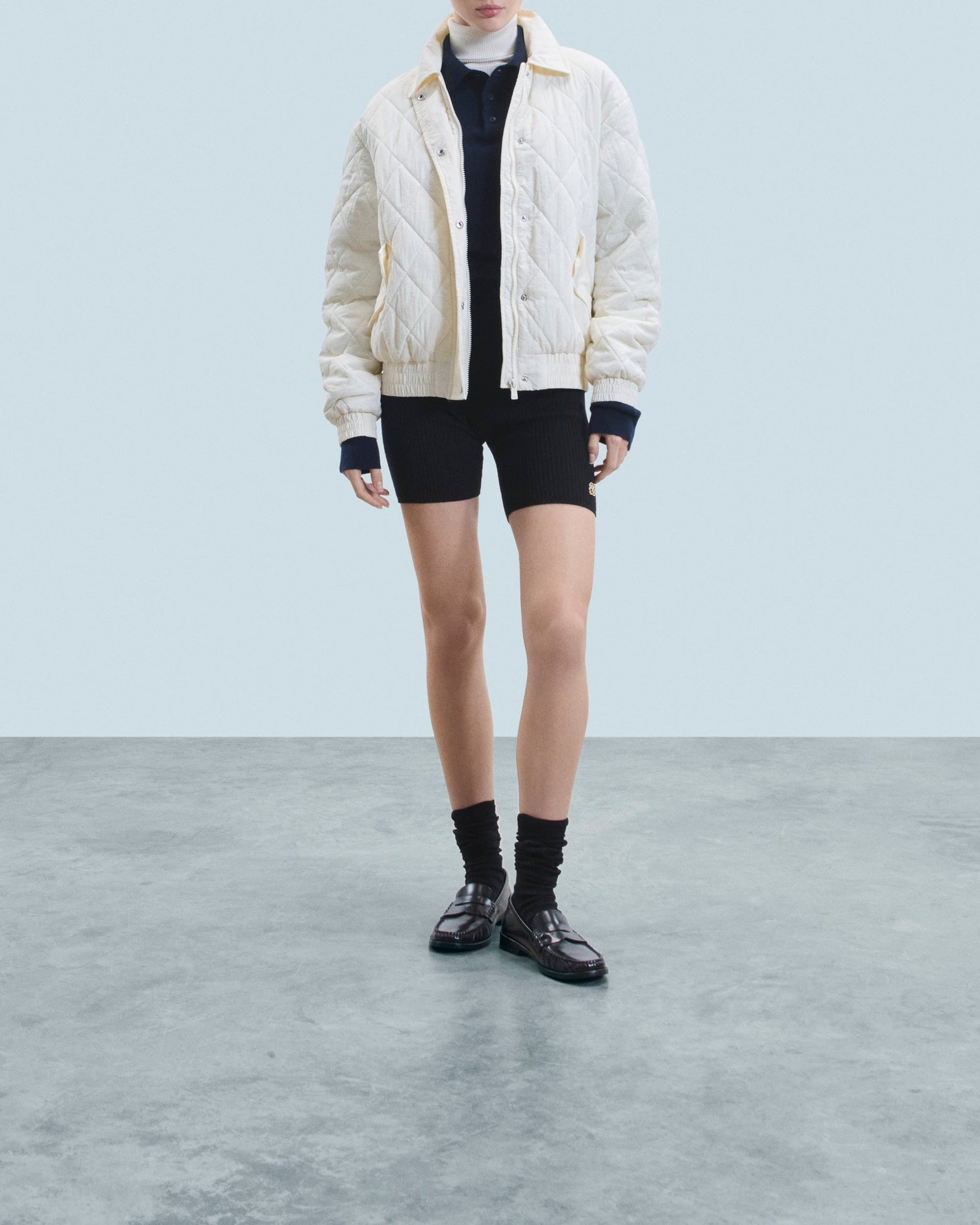 Veste bomber matelassée - Sable