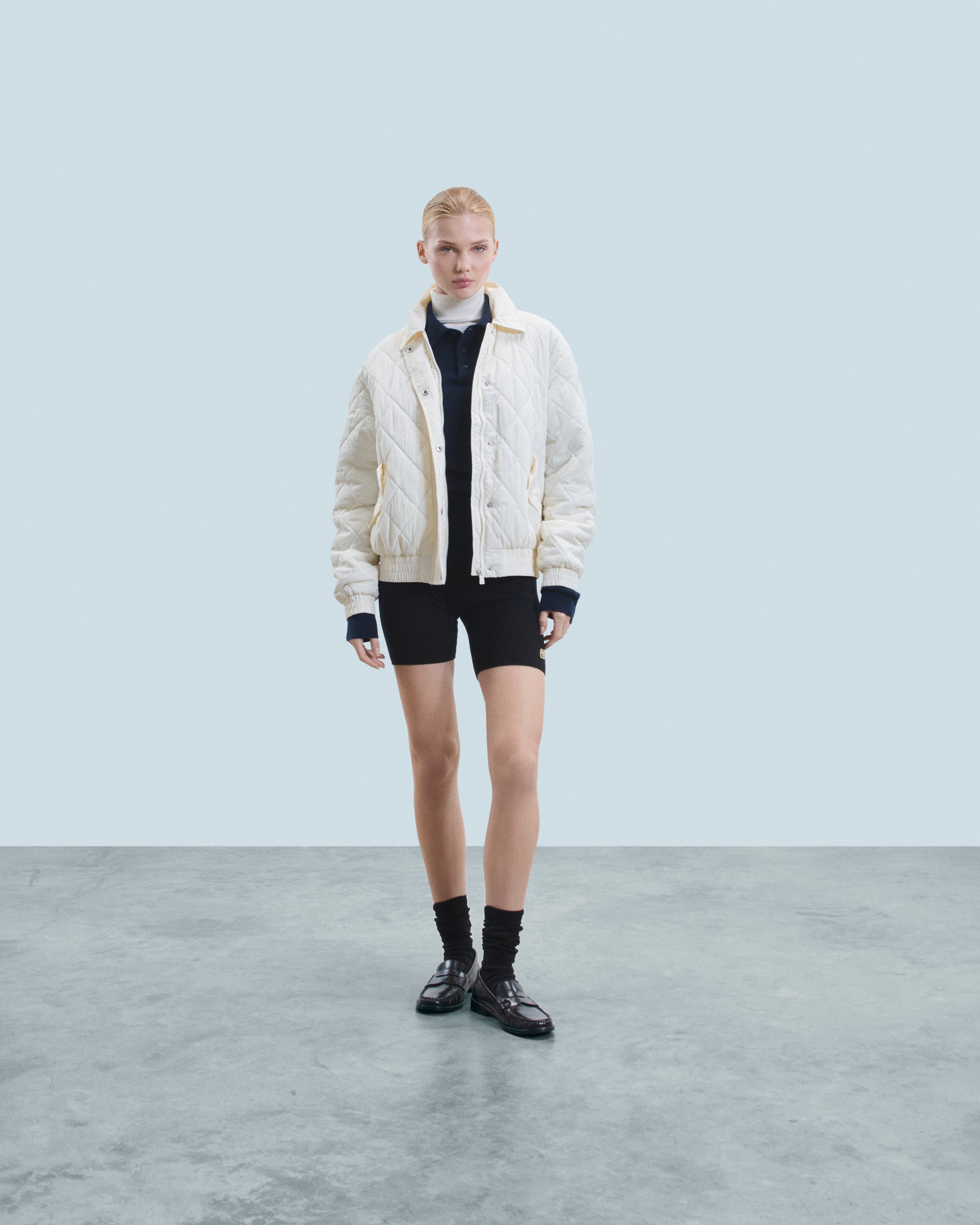 SABLE / NEW / QTY : 49 / Outerwear Veste Bombers Matelassé - Sable