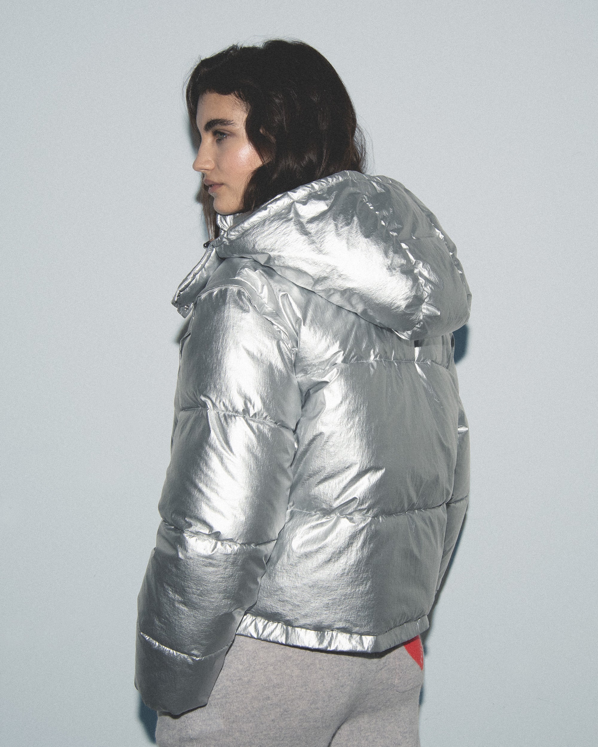 SILVER / NEW / QTY : 18 / Outerwear Doudoune Craquelée - Silver