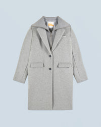 GRIS CHINE CLAIR / NEW / QTY : 0 / Outerwear Manteau - Gris Chine Clair