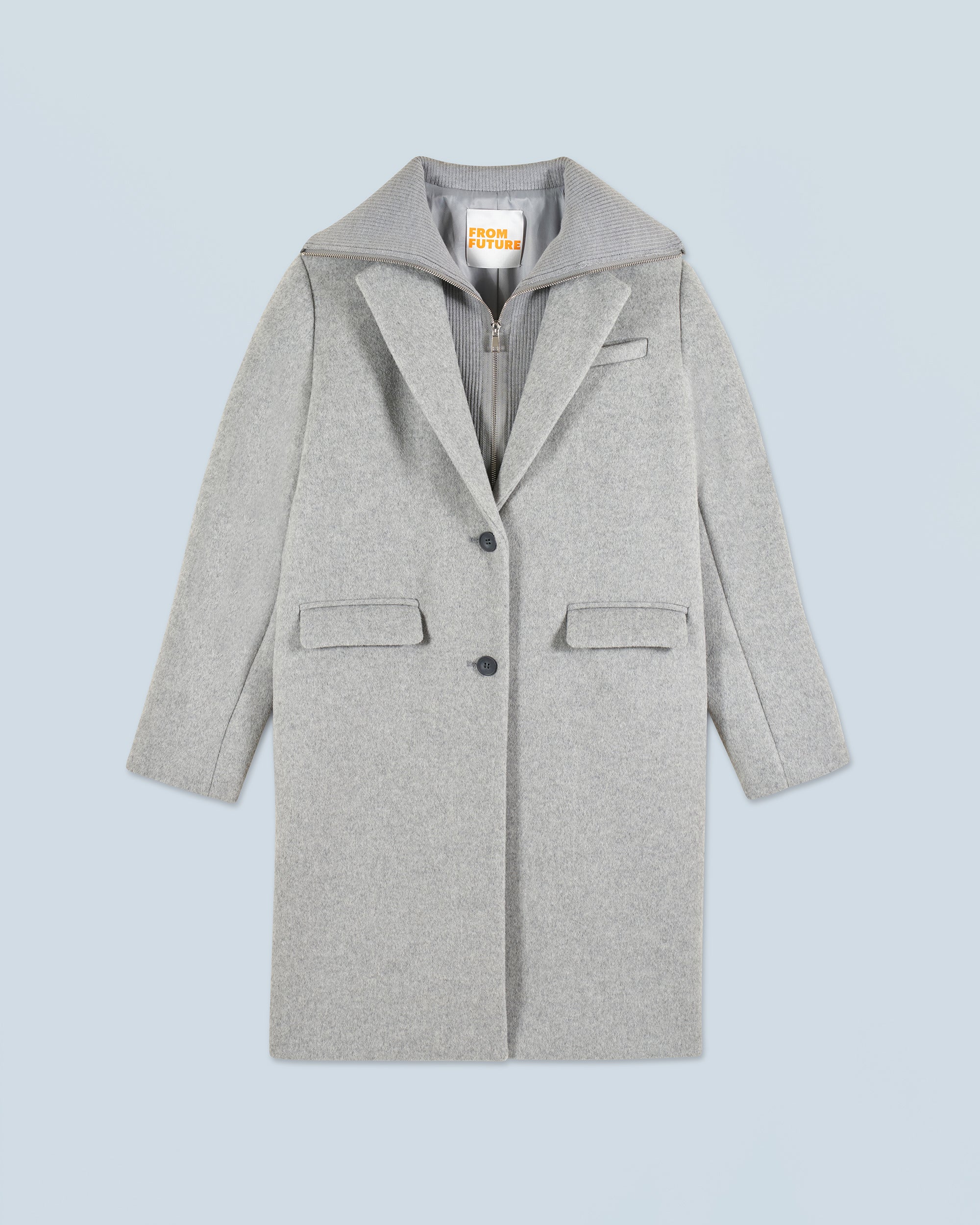 GRIS CHINE CLAIR / NEW / QTY : 0 / Outerwear Manteau - Gris Chine Clair
