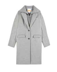 Manteau en laine - Gris Chiné Clair