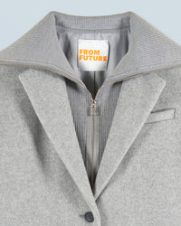 Manteau en laine - Gris Chiné Clair