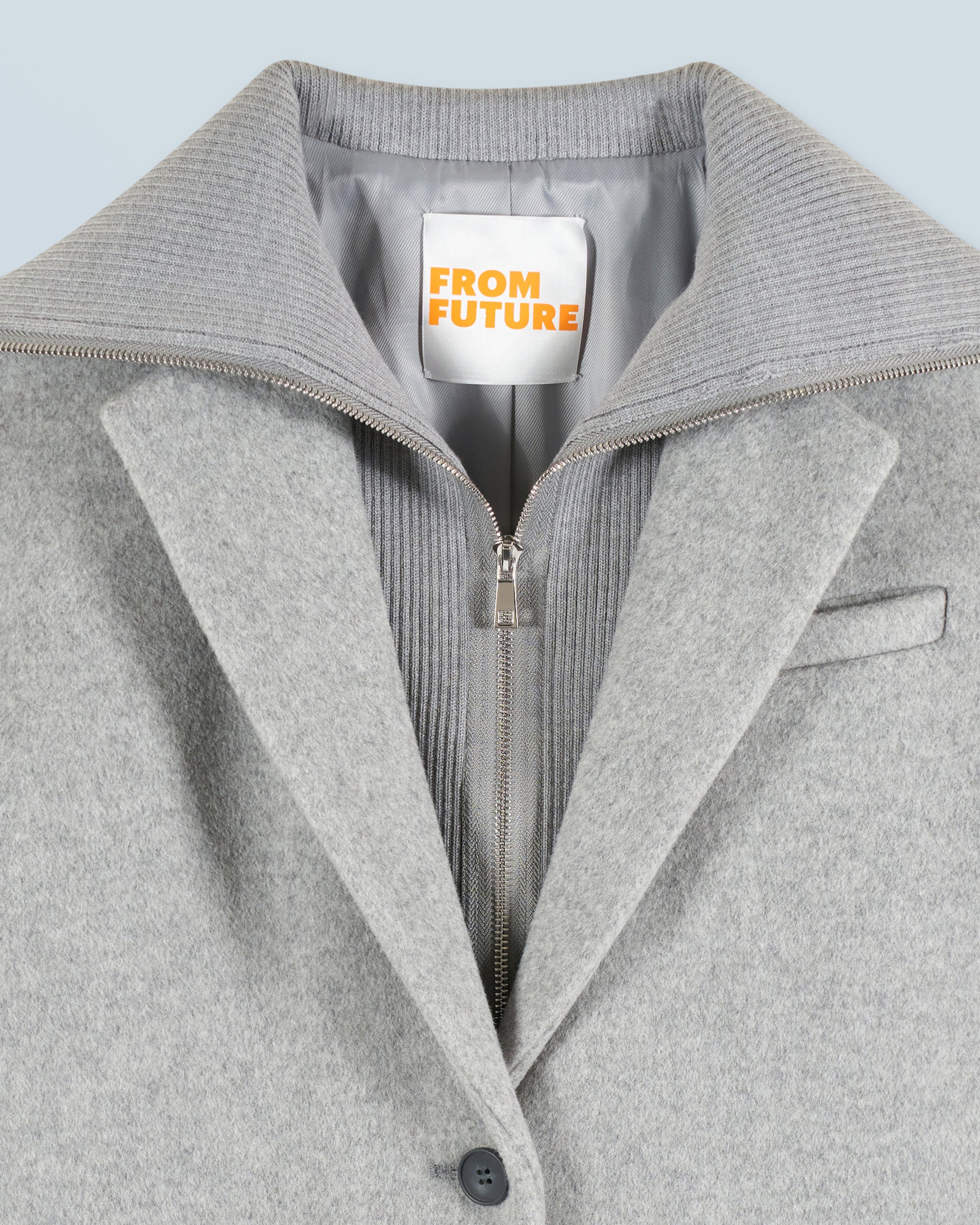 Manteau en laine - Gris Chiné Clair