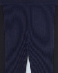 Pantalon flare en laine - Navy