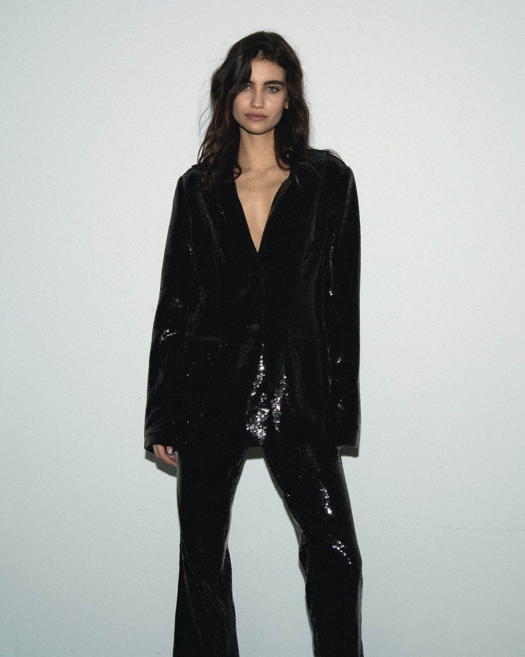 NOIR / NEW / QTY : 136 / Pantalon Large Tailoring - Noir