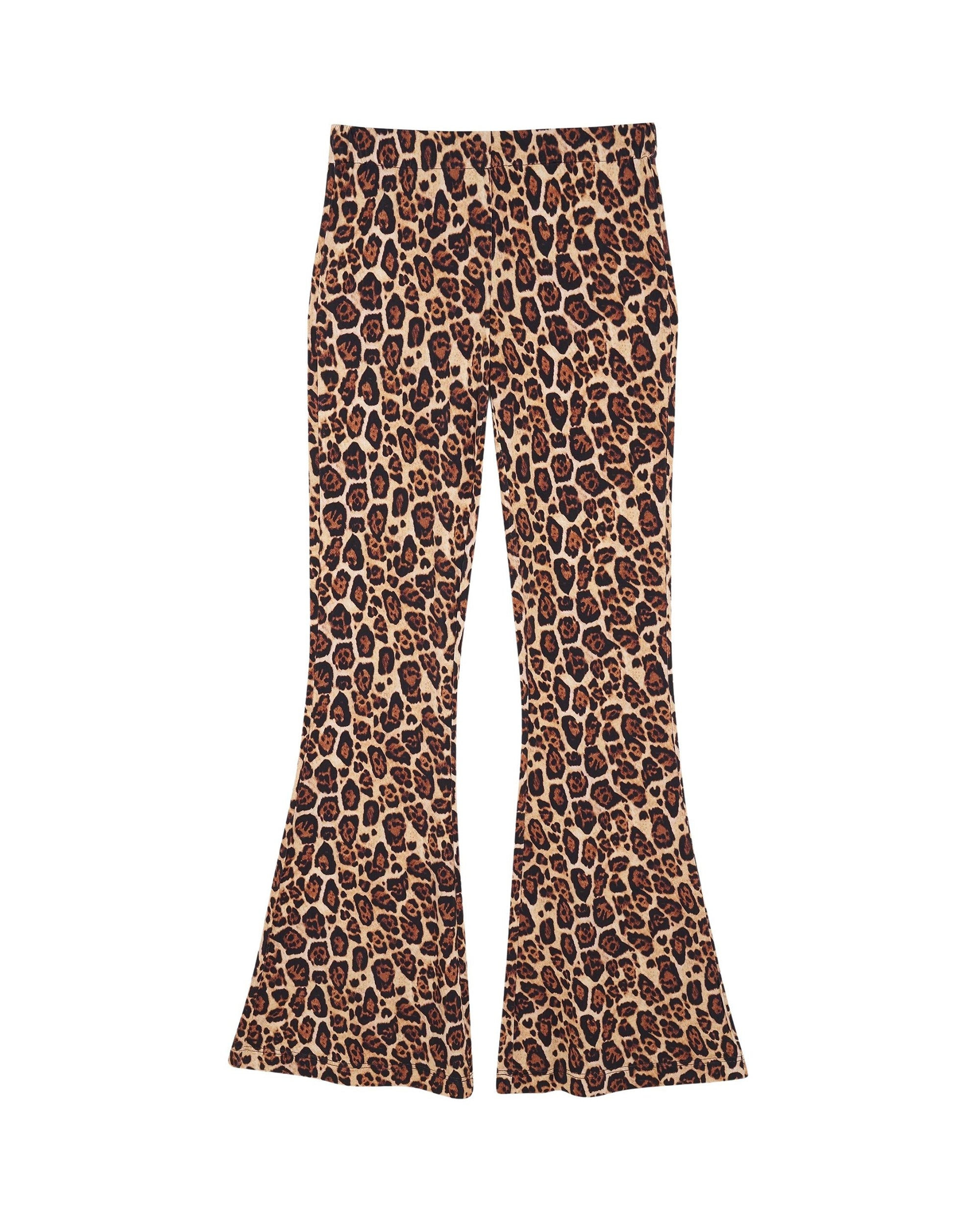 Pantalon flare en jersey - Hot Leopard