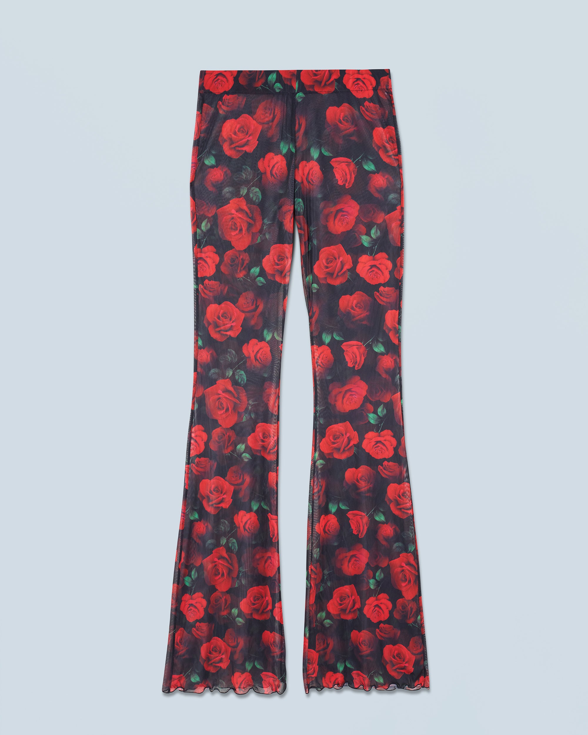 PASSIONATE ROSES / NEW / QTY : 82 / Pantalon Flare Mesh - Passionate Roses