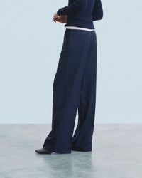 RAYURES NAVY / NEW / QTY : 15 / Pantalon Large Tailoring - Rayures Navy