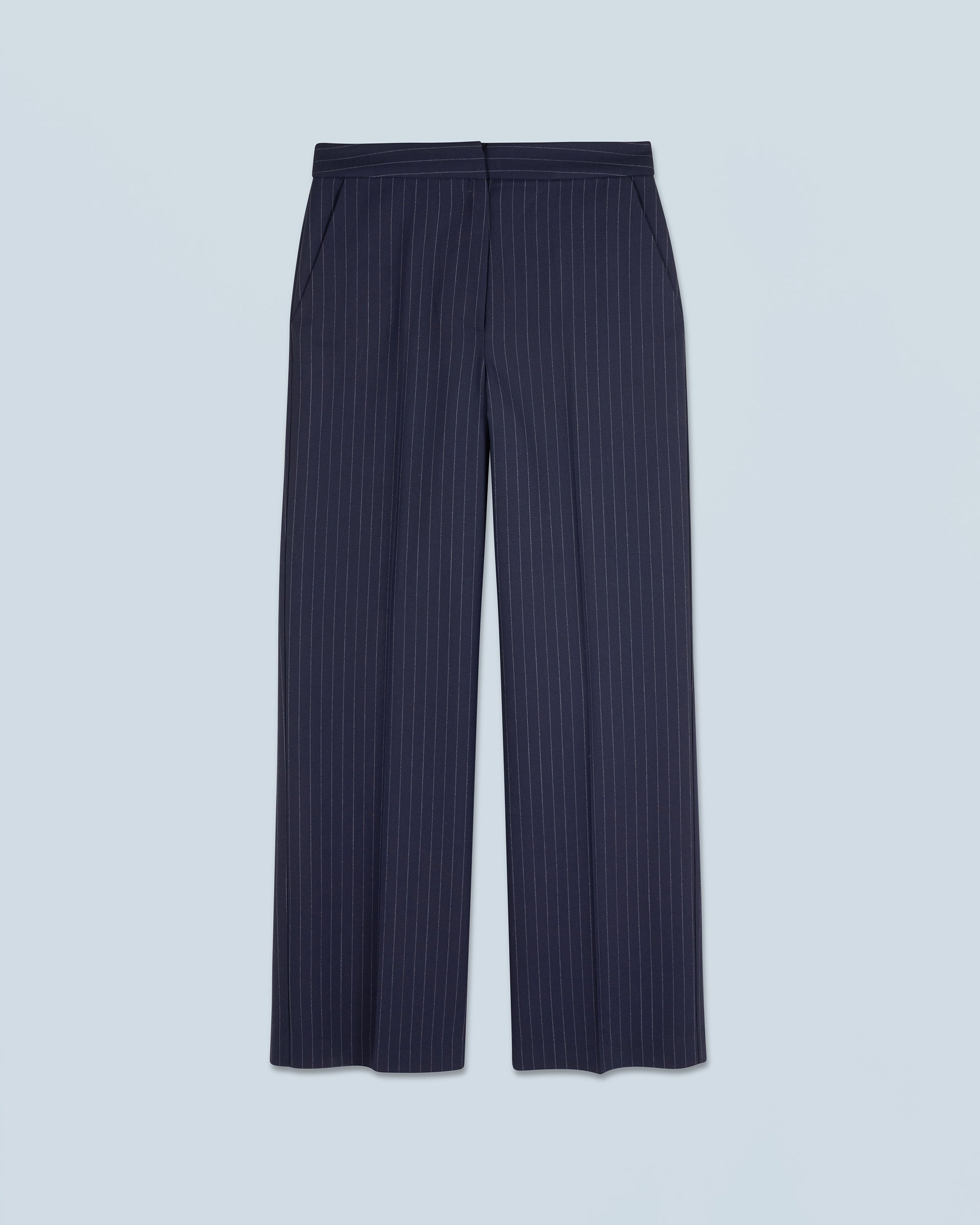 RAYURES NAVY / NEW / QTY : 15 / Pantalon Large Tailoring - Rayures Navy