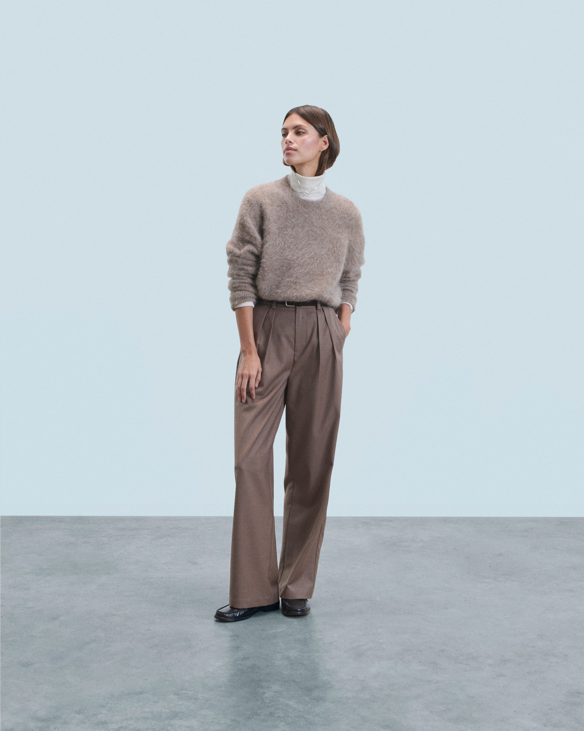 TAUPE / NEW / QTY : 26 / Pantalon Large Tailoring - Taupe