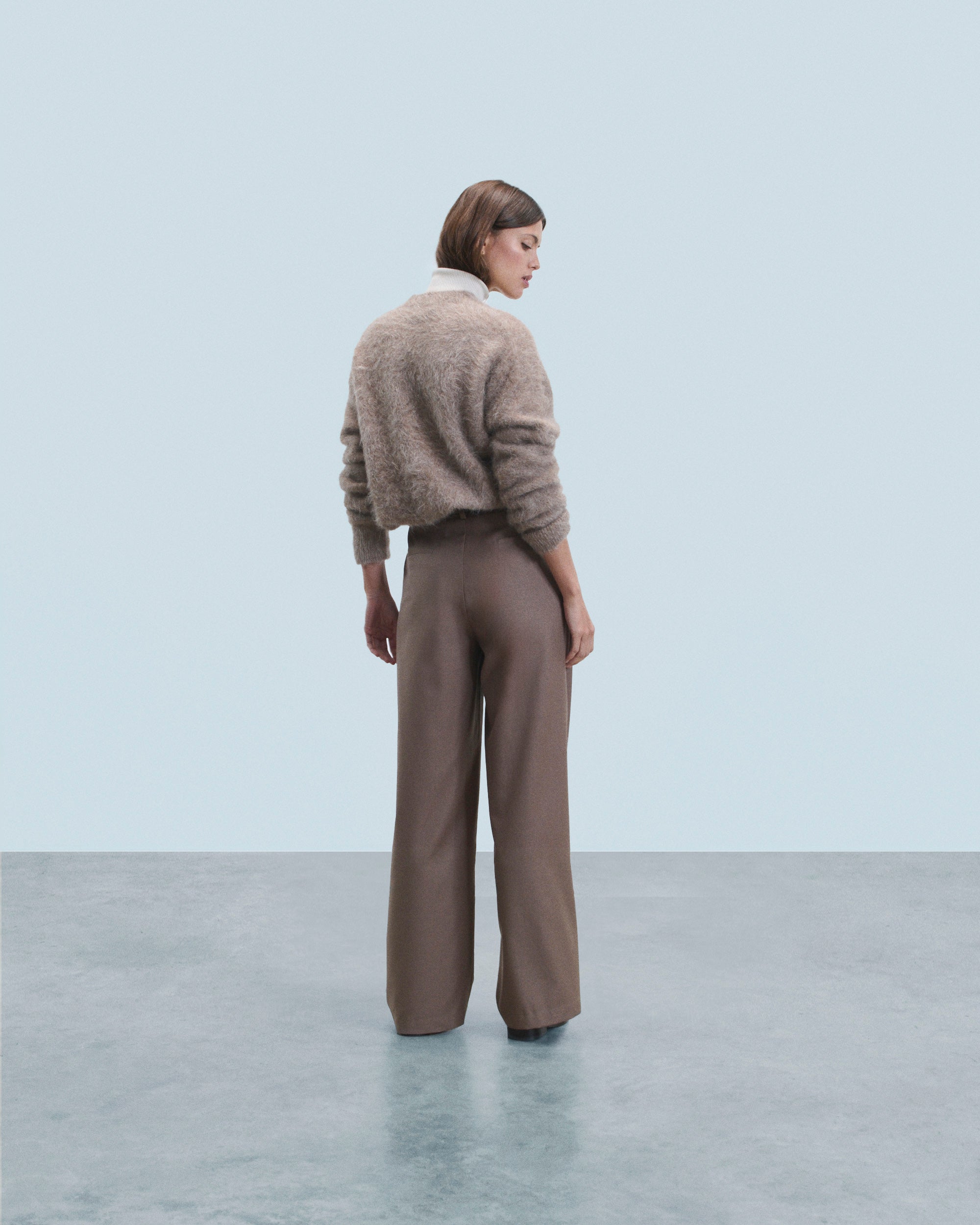 TAUPE / NEW / QTY : 26 / Pantalon Large Tailoring - Taupe