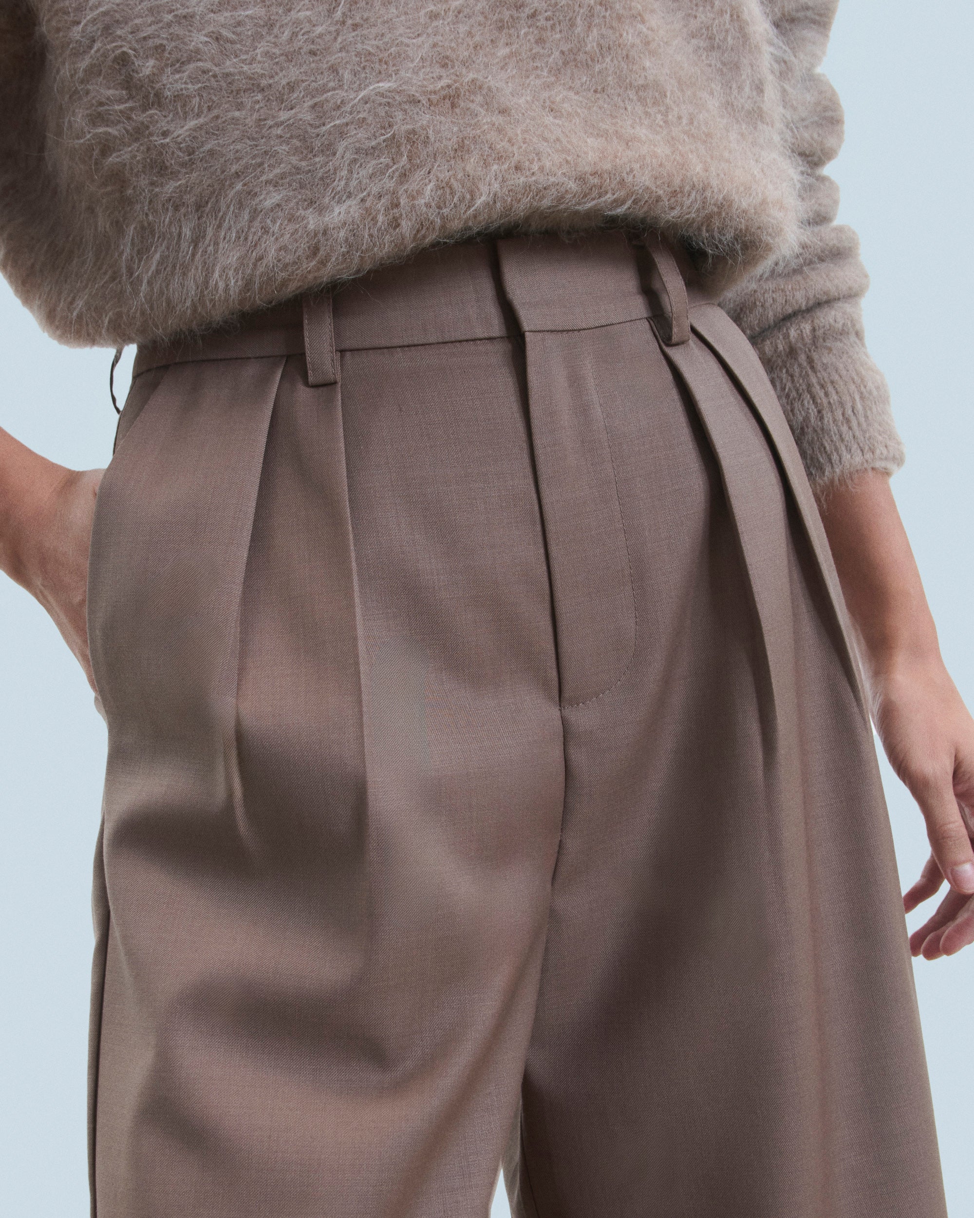 TAUPE / NEW / QTY : 26 / Pantalon Large Tailoring - Taupe
