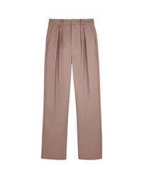 Pantalon large tailoring en laine - Taupe