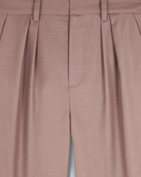 Pantalon large tailoring en laine - Taupe