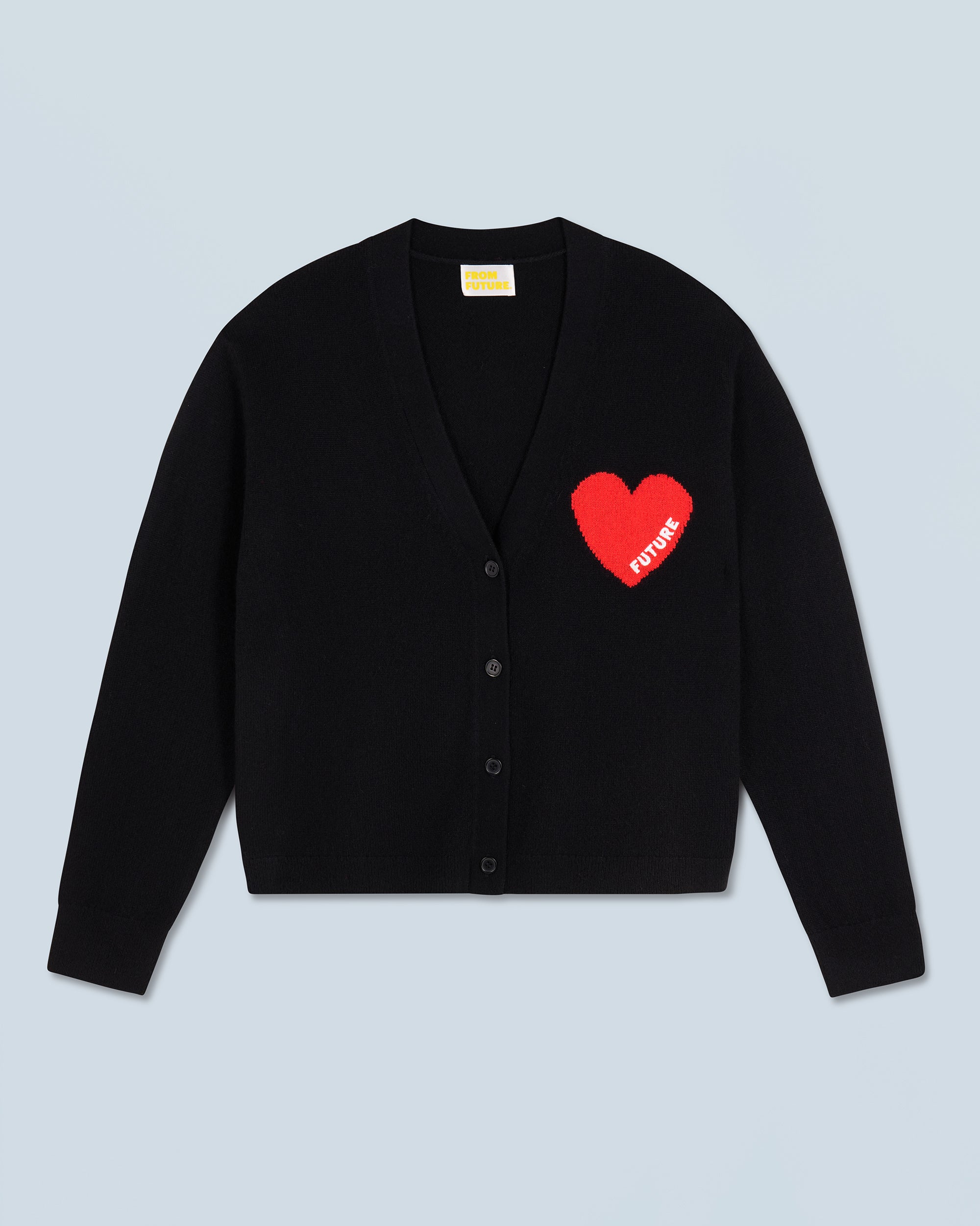 NOIR / NEW / QTY : 40 / Pull Cardigan Coeur Léger - Noir