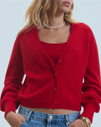 Cardigan en cachemire - Hot Red