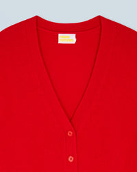 HOT RED / NEW / QTY : 3 / Pull Cardigan - Hot Red