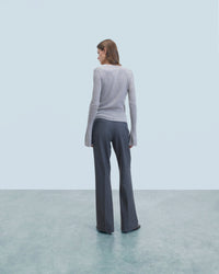 Cardigan Seconde Peau en cachemire - Gris Chiné Foncé