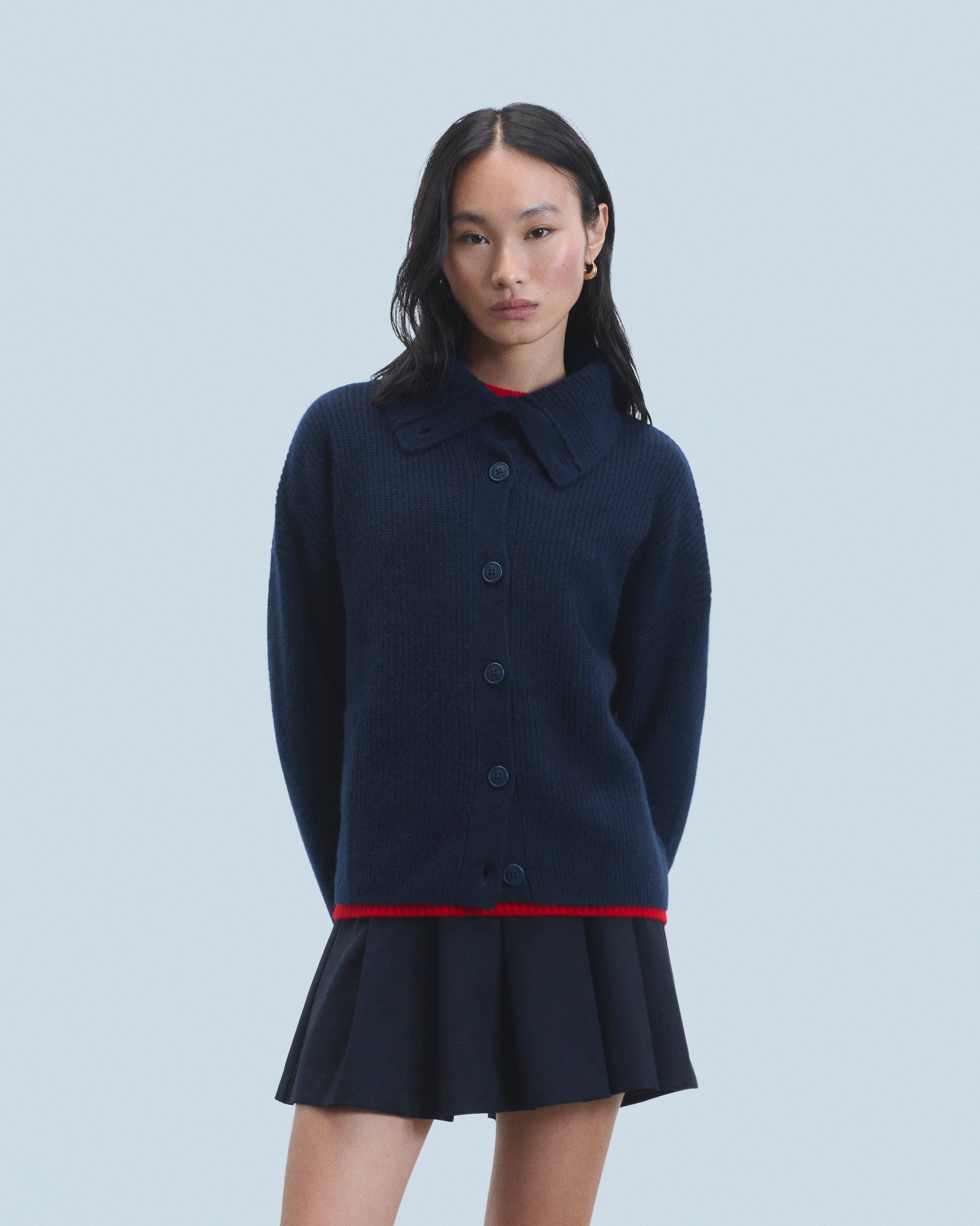 NAVY / NEW / QTY : 5 / Pull Cardigan - Navy