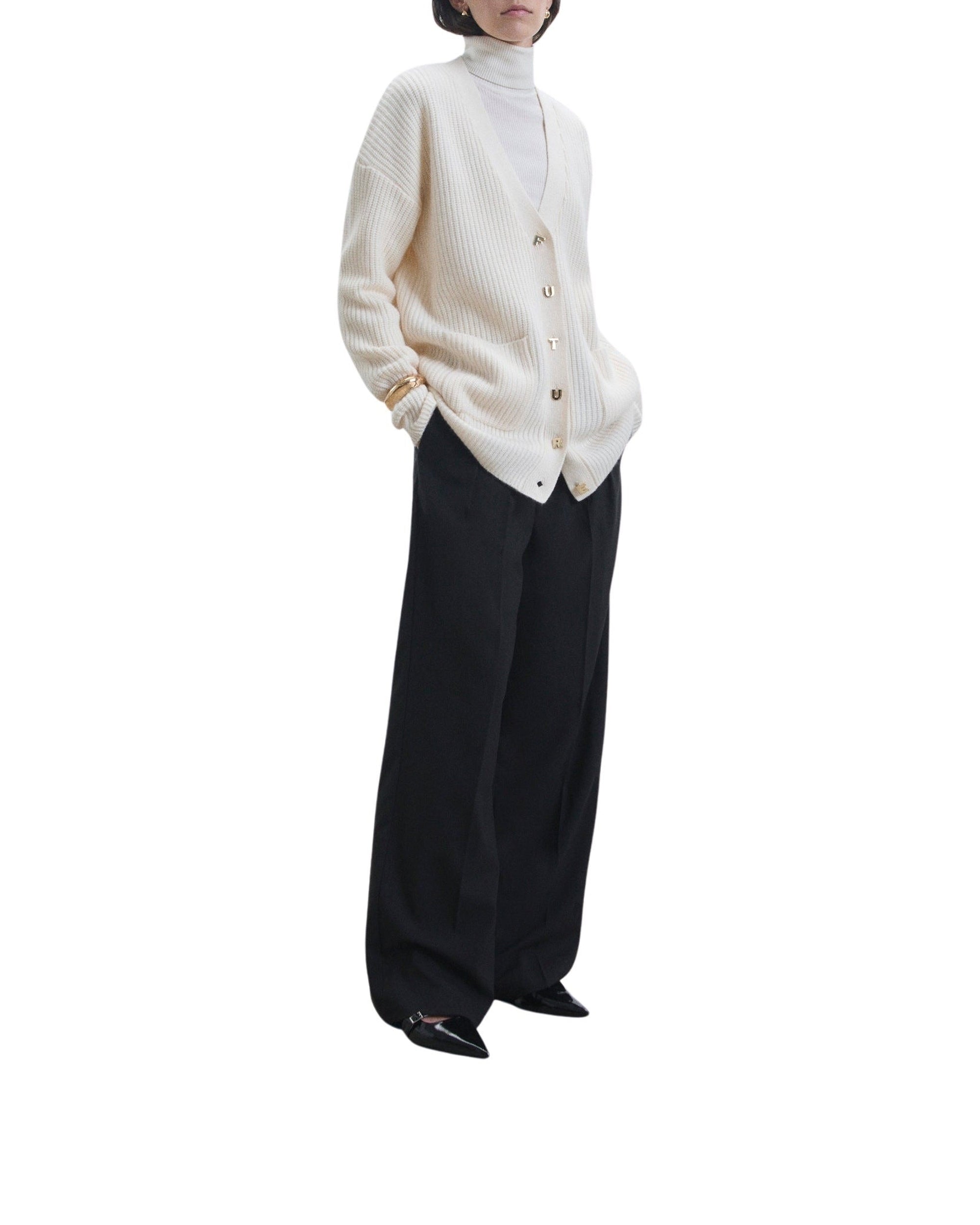 Cardigan en cachemire - Ecru