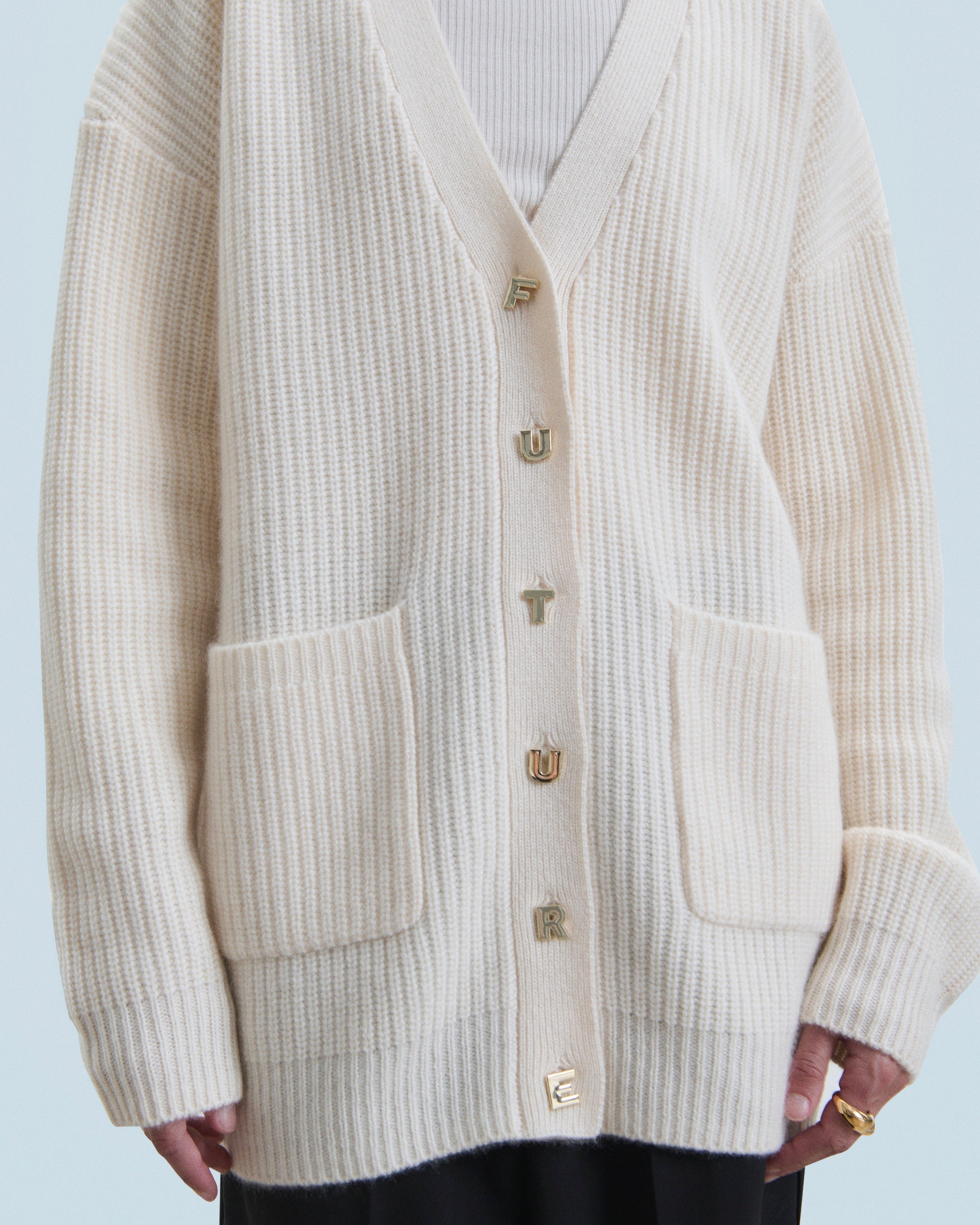 Cardigan en cachemire - Ecru
