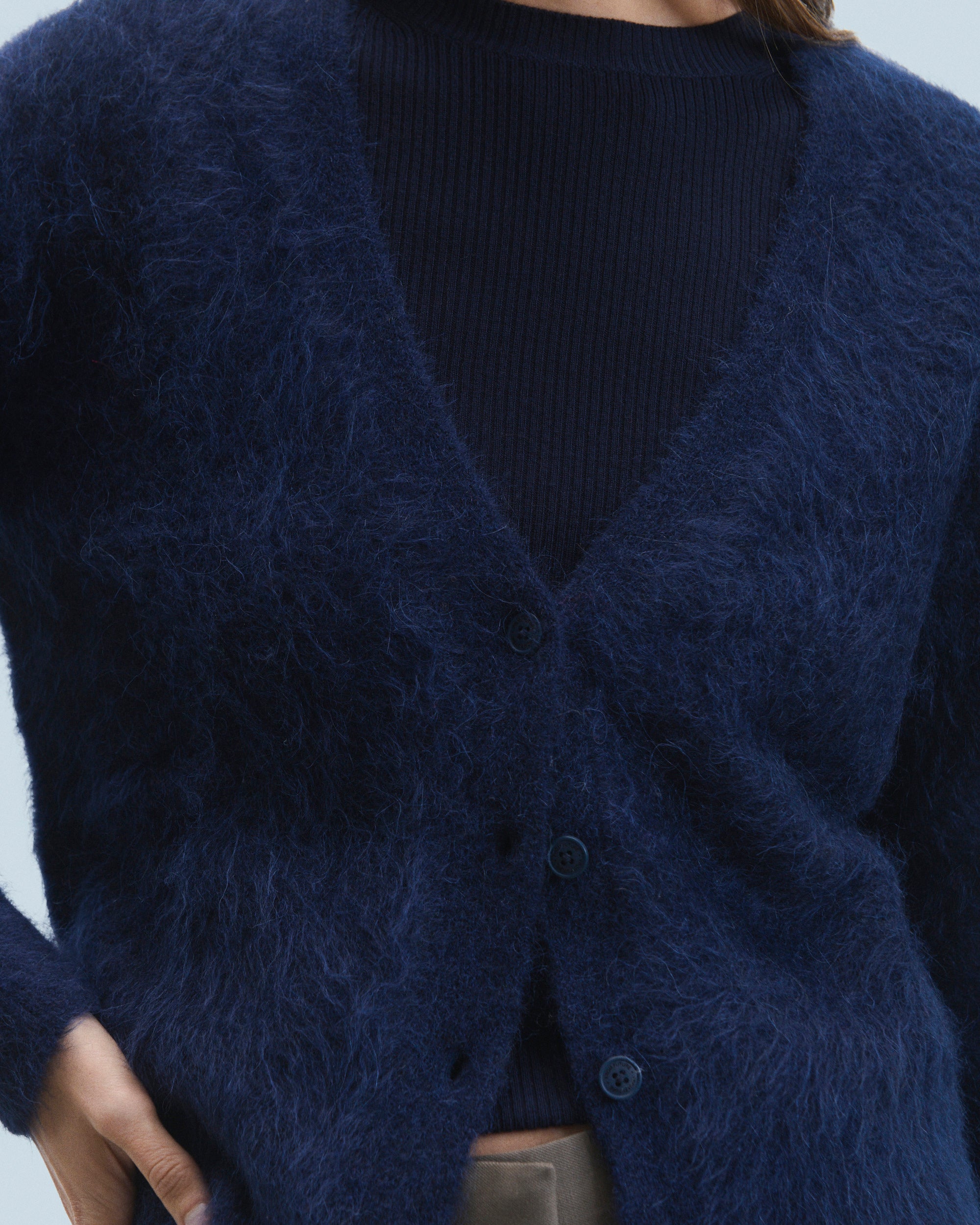 Cardigan en alpaga - Navy
