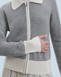 Gilet en cachemire - Gris Chiné Foncé